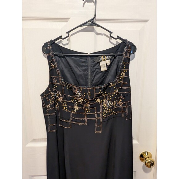 Demetrios Evening Gown Size 22 Black Beaded Dress And Blazer - Picture 4 of 8